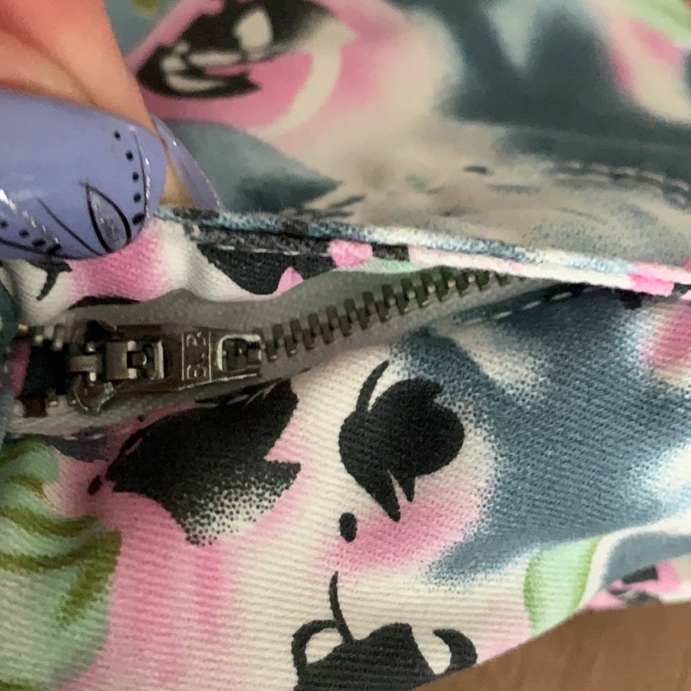 Boom Boom Blue Pink Floral Print Skinny Jeans - Picture 9 of 9